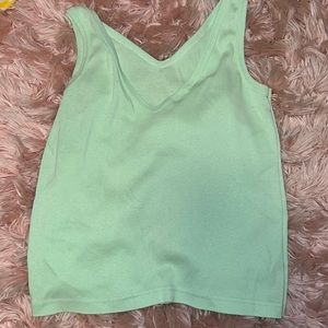 Green V-Neck Tank
